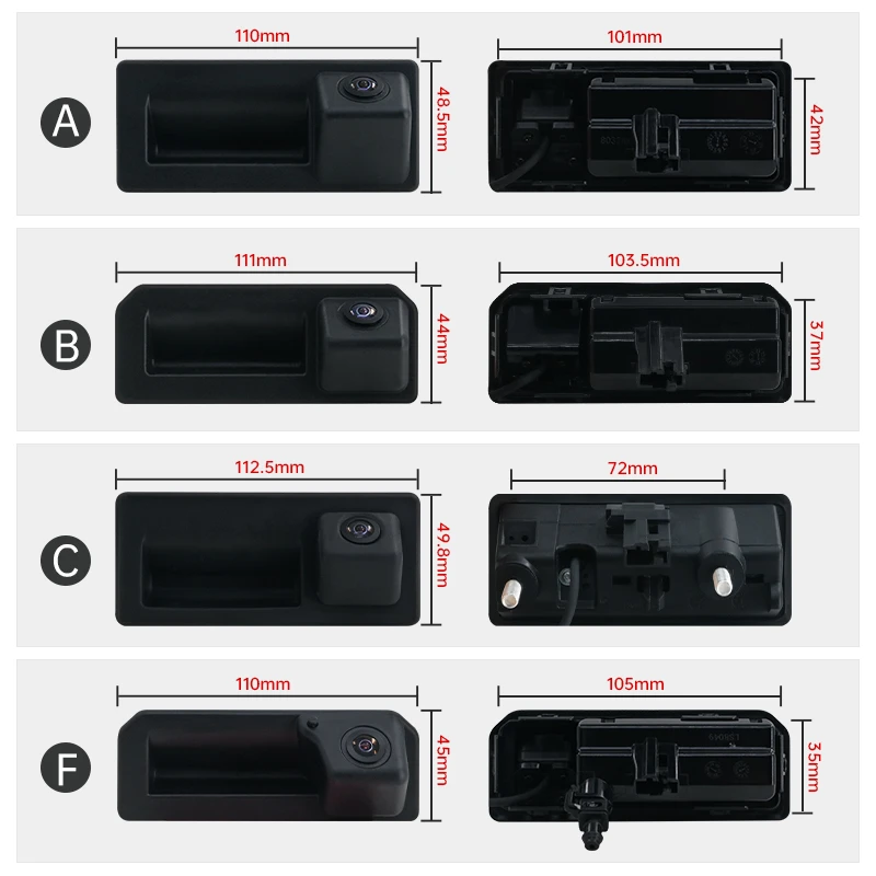 VW audi track handle camera